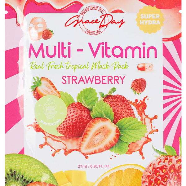 Маска для лица Grace Day Multi-Vitamin Strawberry Mask с экстрактом клубники