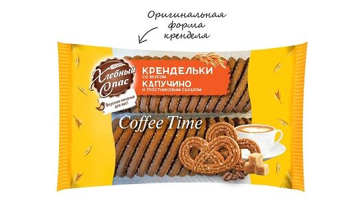 Печенье Хлебный спас Крендельки со вкусом капучино 320г