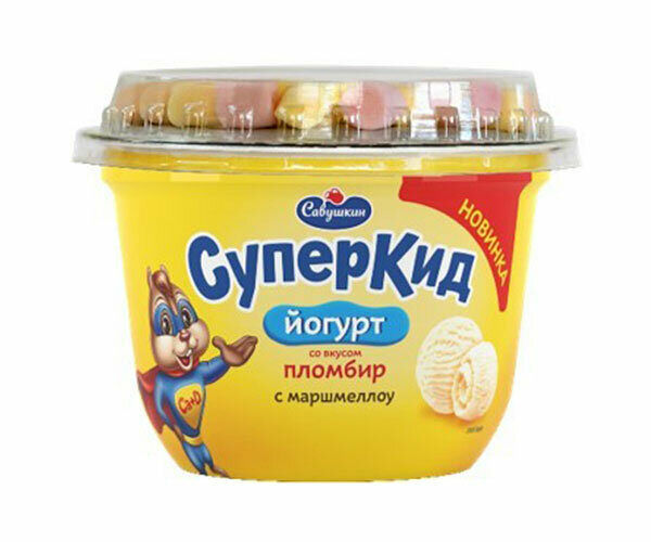 Йогурт СуперКид пломбир маршмеллоу 2%