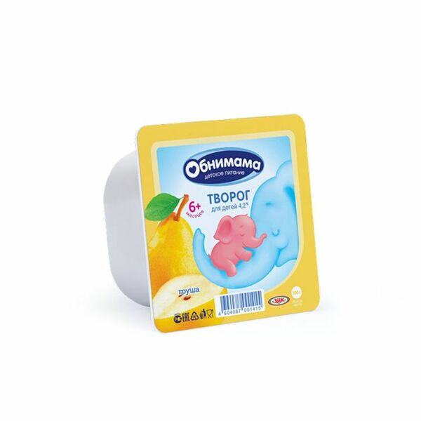 Творог Обнимама груша с 6 месяцев 4.2%, 100г