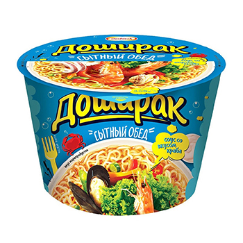 

Лапша Доширак Сытный обед со вкусом краба