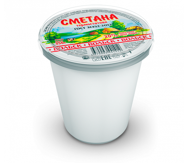 Сметана термостатная ГМЗ ВОЛЬСКИЙ 15%, без змж