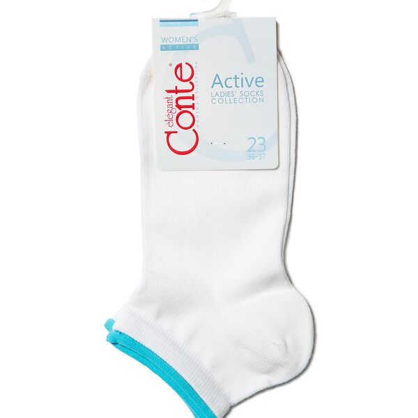 Носки женские Conte Elegant Active белый голубой 23  