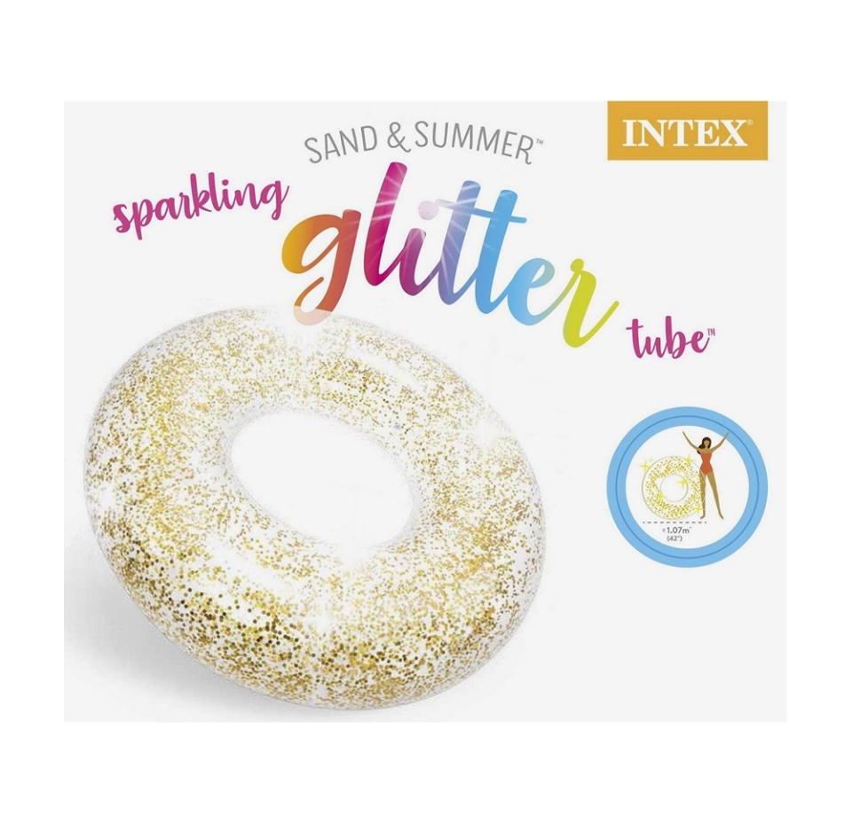 

Круг надувной Intex Transparent Glitter 9+, Китай в ассортименте