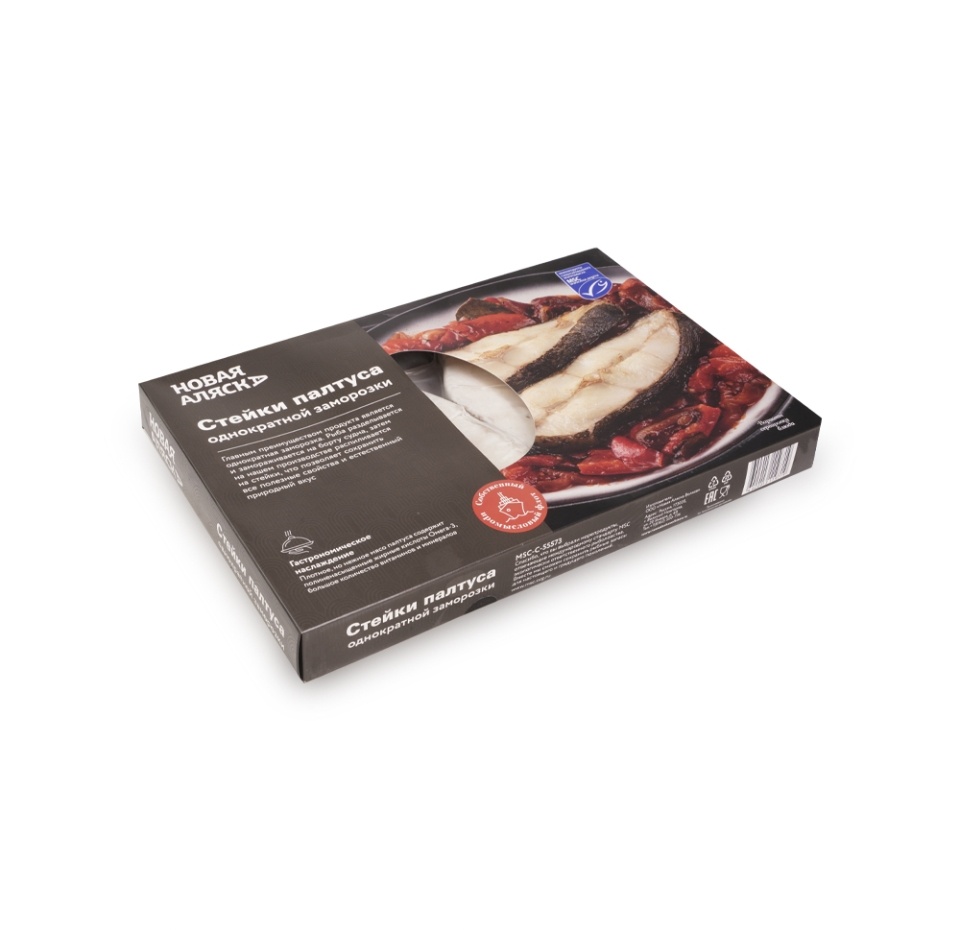 

Палтус синекорый Новая аляска стейк 600 г
