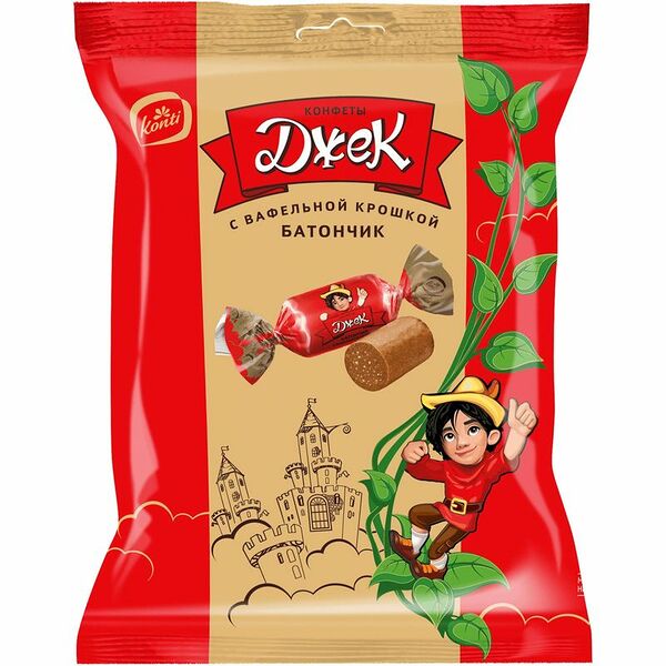 Конфеты шоколадные Джек с вафельной крошкой