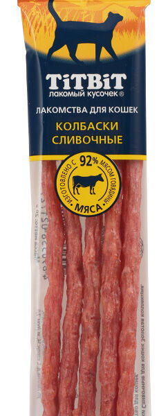 Лакомство для кошек Titbit Колбаски сливочные