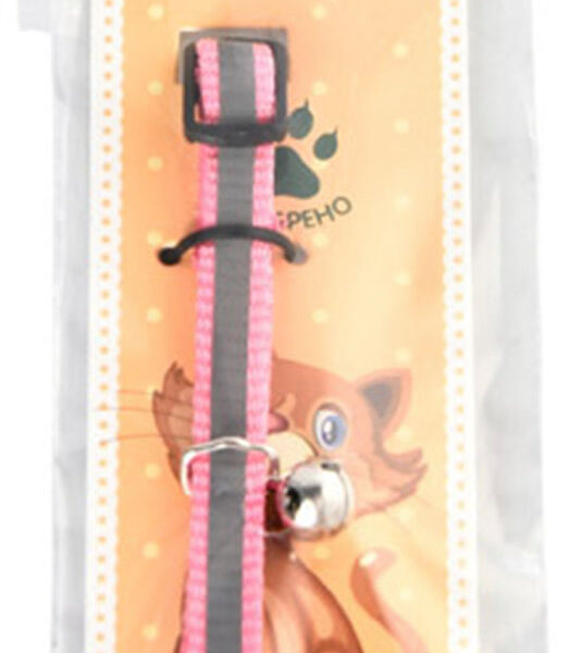 Ошейник для кошек HOMECAT с бубенчиком розовый 20 см - 30 см