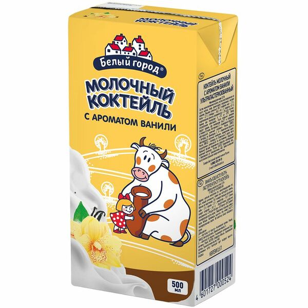 Коктейль молочный Белый Город ваниль 1.5%, 500мл