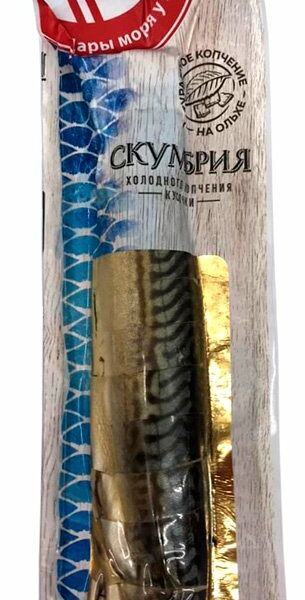 Скумбрия холодного копчения Ашан Красная птица Атлантическая резаная крупная