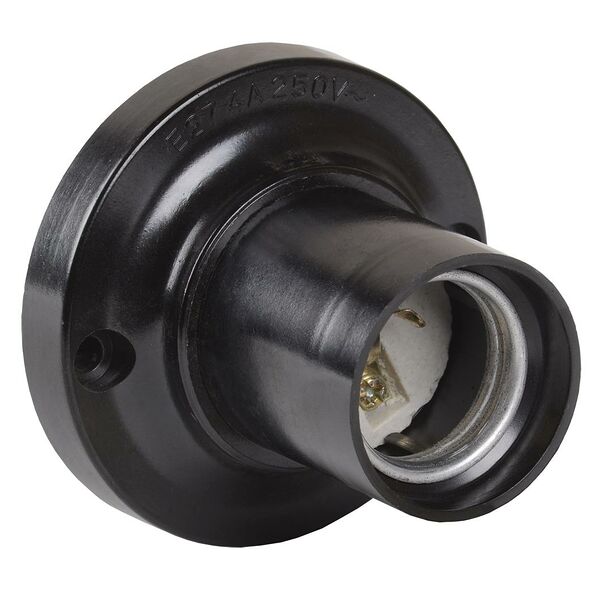 Патрон потолочный карболитовый, Е27, черный