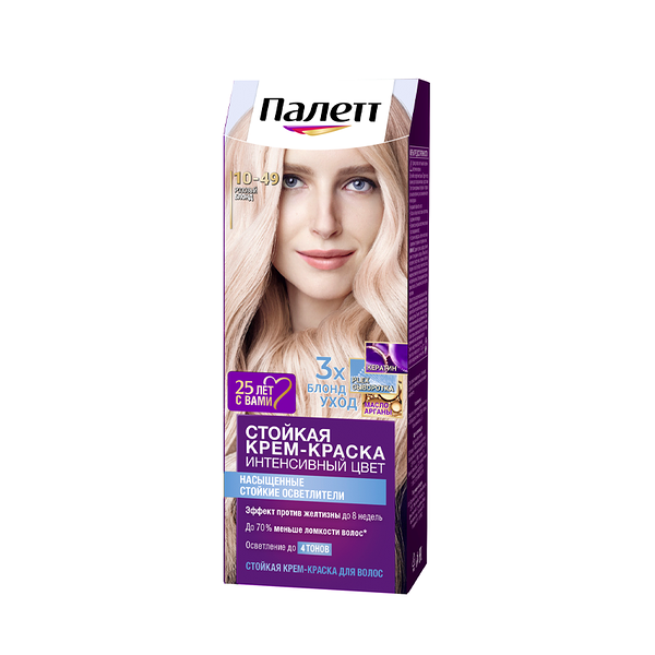 Краска для волос Palette Розовый блонд 10-49