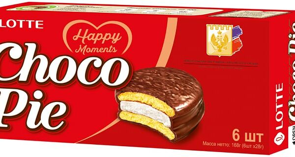 Печенье Lotte Choco Pie в глазури 6шт*28г