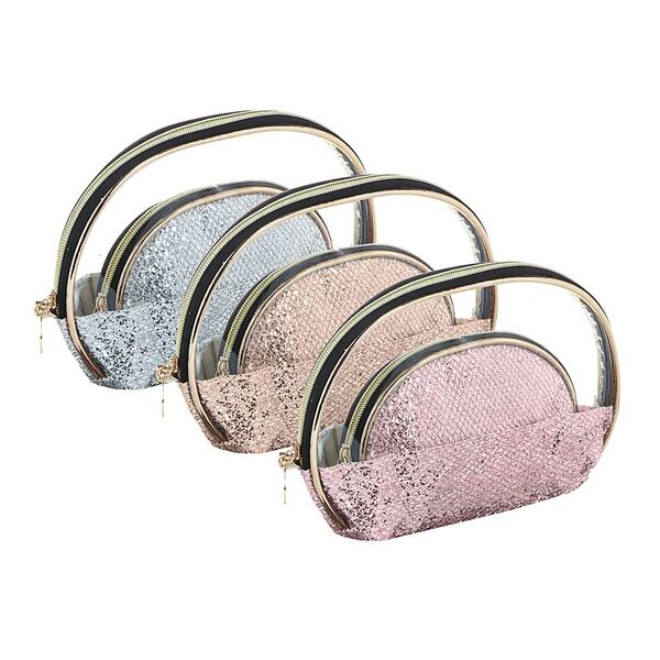 Юl набор косметичек 2шт, пвх, 23,5х14х7,5см/16х10,5х4,5см, 3 цвета