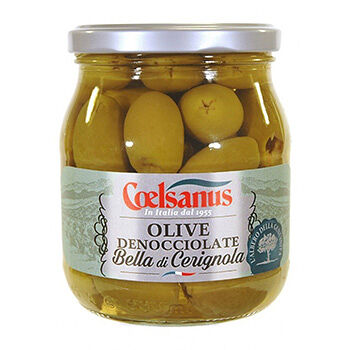 Оливки Белла Чериньола зелные без косточки, Coelsanus