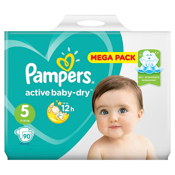 PAMPERS Подгузники Active Baby-Dry Junior (11-16 кг) Упаковка 90
