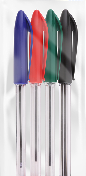 Набор шариковых ручек Лента 4 цвета, 4 шт