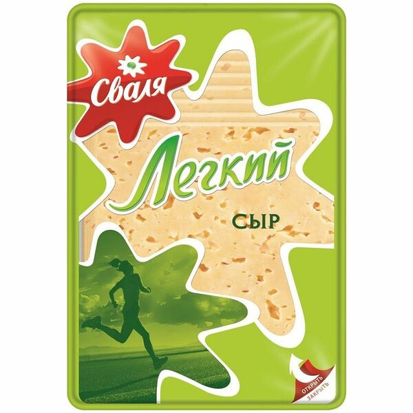 Сыр Лёгкий Сваля 35%, нарезка