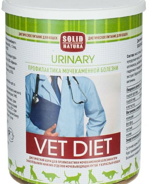 Влажный корм для кошек Solid Natura VET Urinary Диетический для профилактики МКБ 340 г
