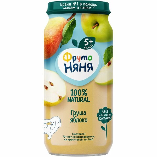 Пюре Фрутоняня яблоко-груша с 5 месяцев 250г