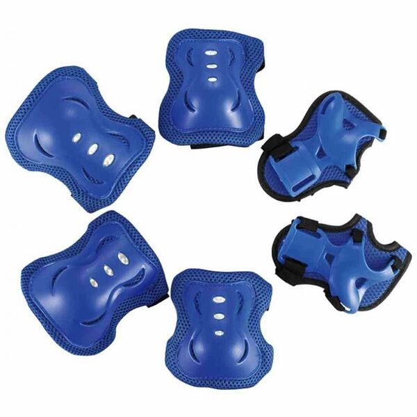 Защитный набор детский H08B цвет: синий размер: S-L, 6 предметов