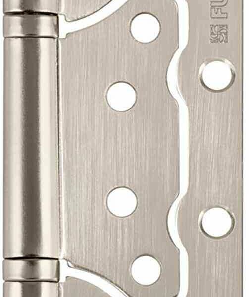 Петля универсальная Fuaro без врезки цвет: матовый никель, 100×25 мм