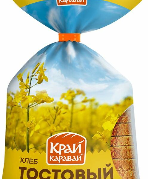 Хлеб Край Каравай Горчичный тостовый, формовой, нарезка