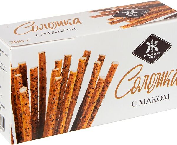 Соломка Жуковский хлеб сдобная с маком 200г