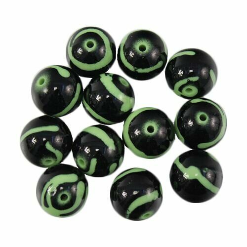 Бусины пластиковые Мрамор 16мм, 11шт/упак(6-16)