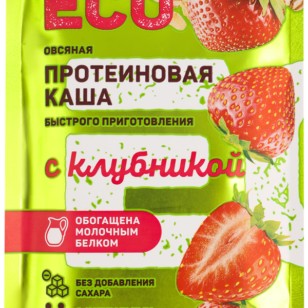 Каша овсяная ЛЕНТА ЕСО протеиновая с клубникой