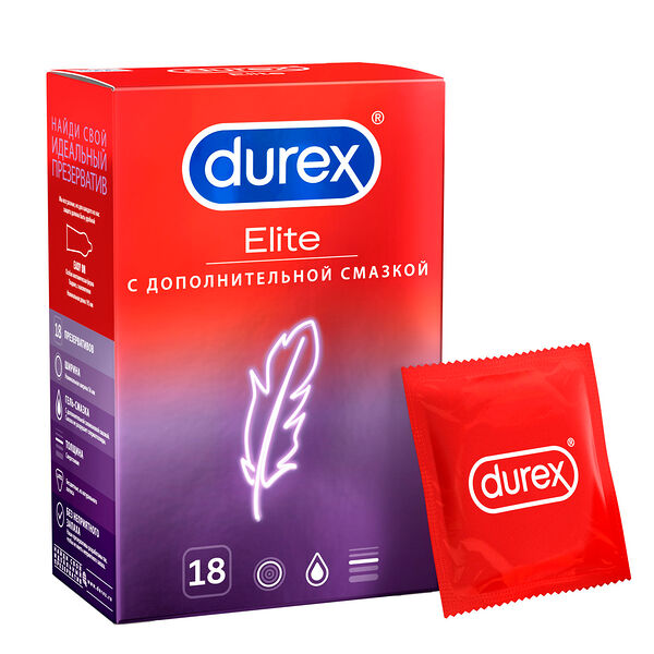 Durex Elite Презервативы гладкие сверхтонкие 18 шт