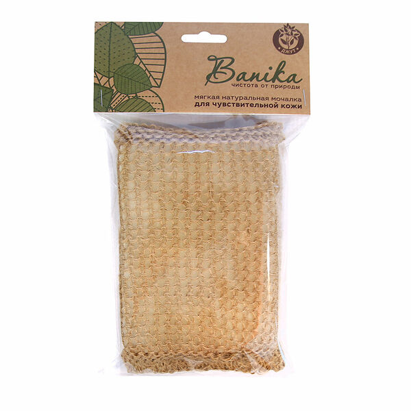 Мочалка Брикет из джута, 16х11х4 см ТМ Banika (Баника)