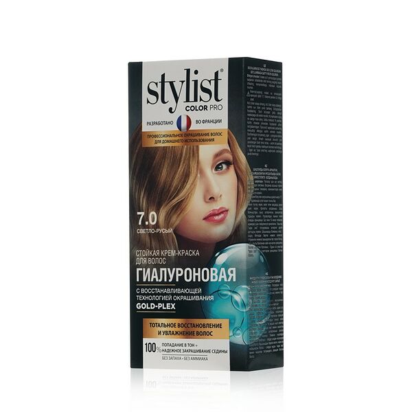 Крем-краска для волос STYLIST COLOR PRO Гиалуроновая, стойкая Светло-русый