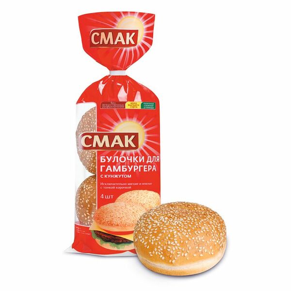 Булочки Смак для гамбургеров 4 шт 240 г