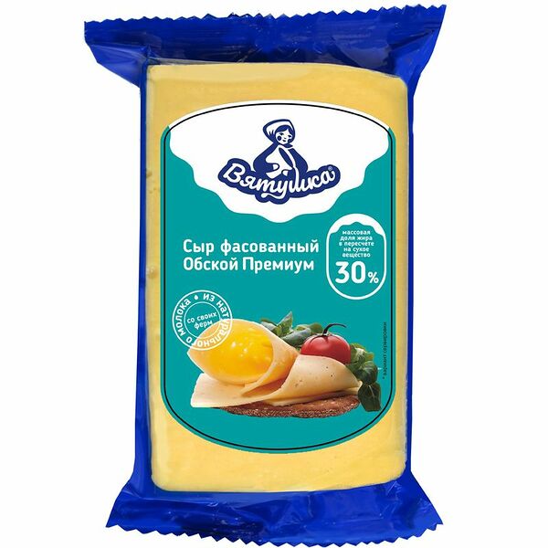 Сыр полутвёрдый Вятушка Обской премиум 30%, 210г