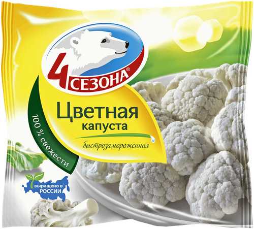

Капуста цветная 4 Сезона замороженная 400 г