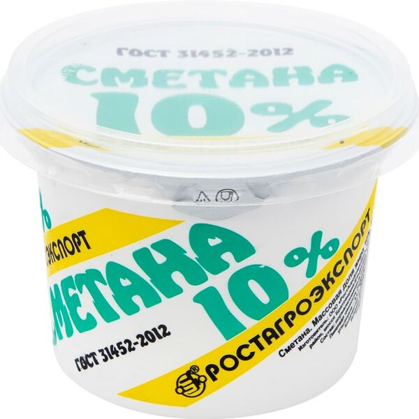 Сметана Ростагроэкспорт 10% 180г