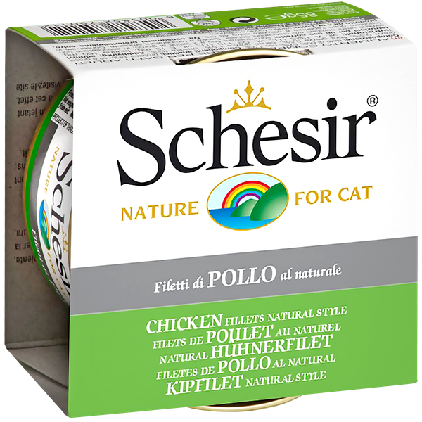 Корм для кошек влажный Schesir, цыпленок, кусочки в соусе
