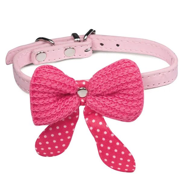Ошейник Triol из искусственной кожи, для кошек и маленьких собак, Ушки XS, розовый, 10x310мм