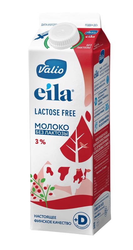 

Молоко ультрапастеризованное Valio Eila без лактозы 3%, 1л