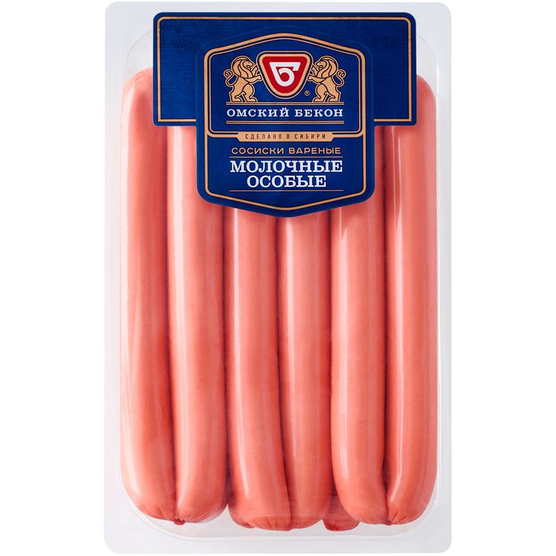 

Сосиски Омский Бекон Молочные особые вес