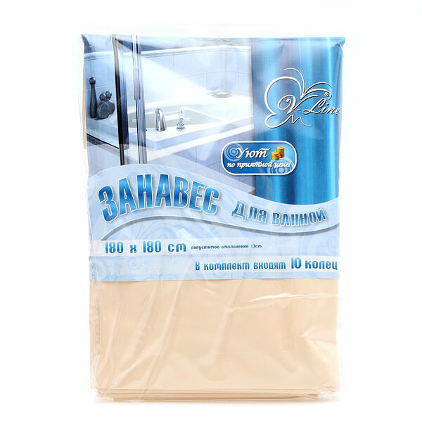 Занавес для ванной 180х180см ТМ V-Line (Вэ-Лайн)