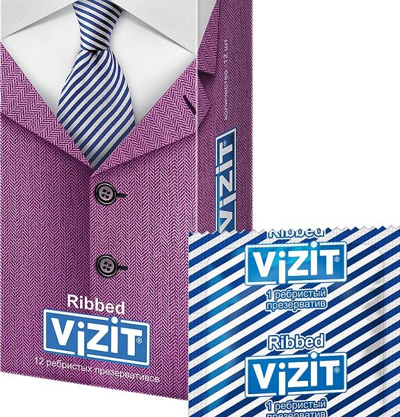 Презервативы Vizit Ribbed ребристые 12 шт