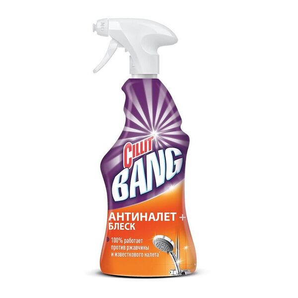 Средство чистящее для ванной «Антиналёт + блеск» спрей, Cillit Bang