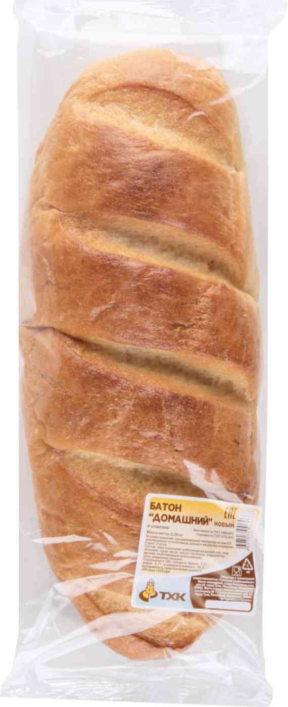 

Батон Тхк Домашний новый высший сорт целый 350 г