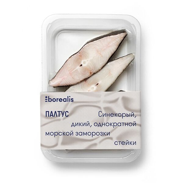 Палтус синекорый свежемороженый Borealis стейк