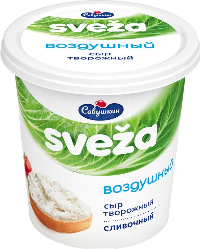 Купить Сыр творожный Савушкин Воздушный сливочный 60% по низкой цене с ...