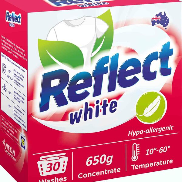 Стиральный порошок концентрированный Reflect White, 0.65 кг