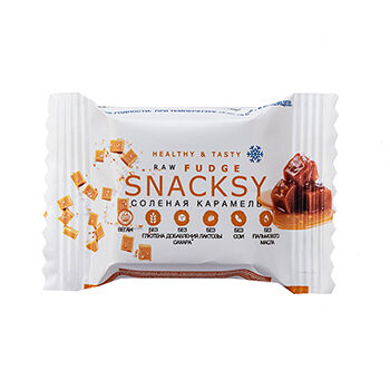 Батончик Raw Fuge с соленой карамелью Snacksy 20г, Россия