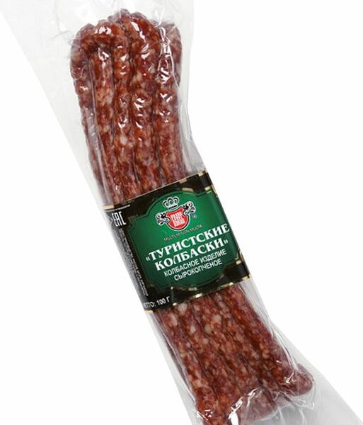 Колбаски Велес туристские сырокопченые